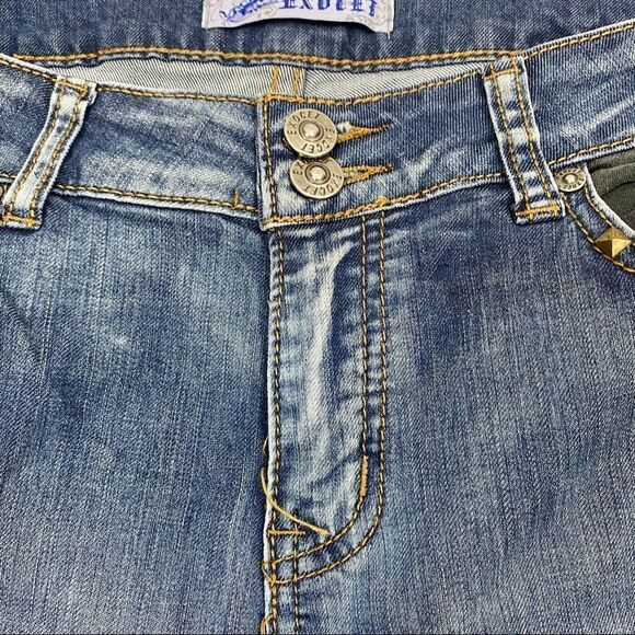 Exocet Brand Studded Jeans with Camo Inserts 9‎ - Picture 13 of 15